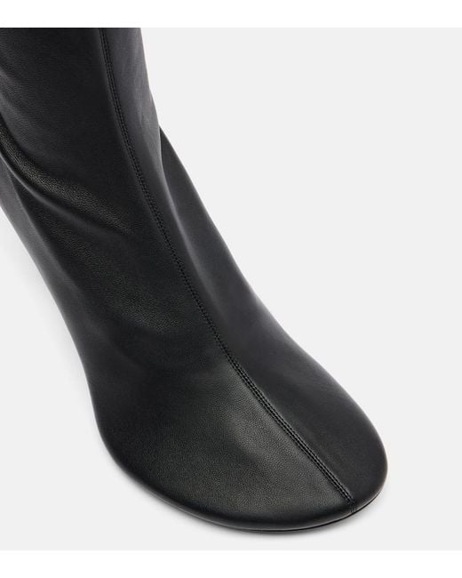 Acne Black 75 Leather Ankle Boots