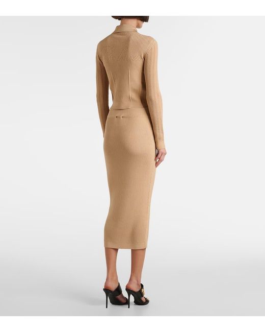 Jupe Crayon Balmain en coloris Brown