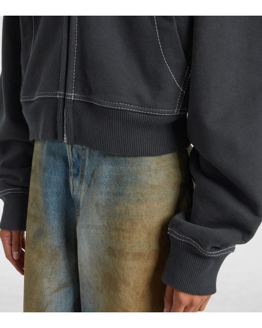 Sudadera De Algodon Con Logo Acne de color Black