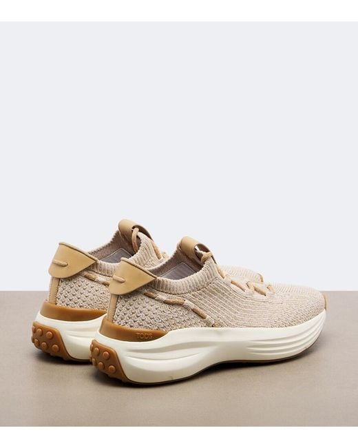 Tod's White Knitted Sneakers