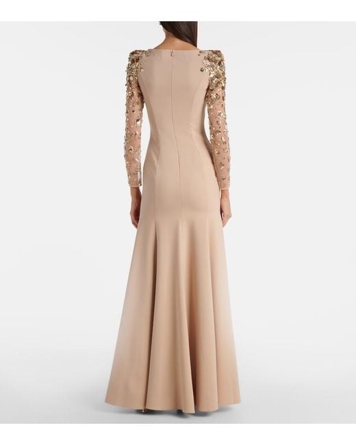 Jenny Packham Natural Sylvia Embellished Gown