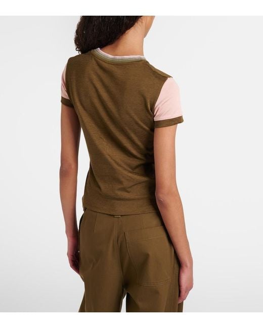 Loewe Brown Stretch-Cotton Anagram T-Shirt