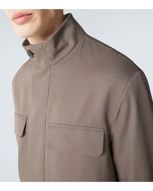 Zegna Brown Motorin 125Cc Technical Field Jacket for men