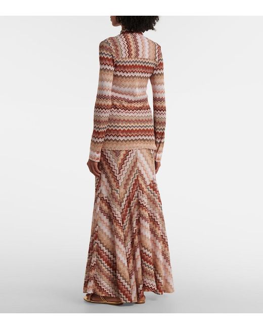 Missoni Pink Zigzag Lame Shirt