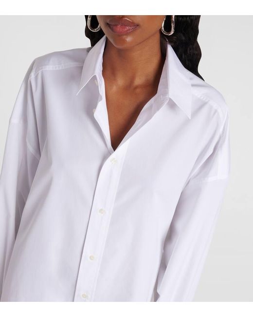 Wardrobe NYC White Oversized Cotton Poplin Shirt Dress