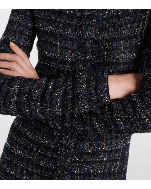 Missoni Blue Checked Lame Shirt Dress