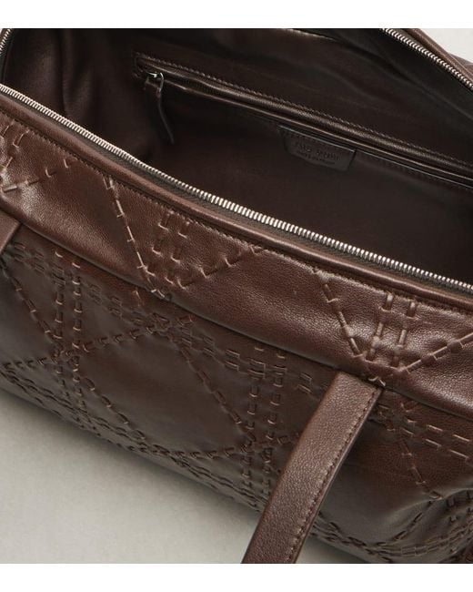 The Row Brown Astra Leather Shoulder Bag
