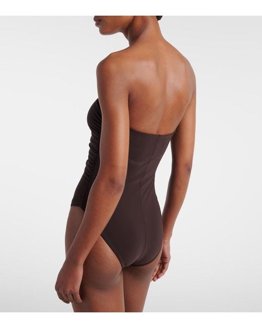 Karla Colletto Black Maya Embellished Bandeau Swimsuit