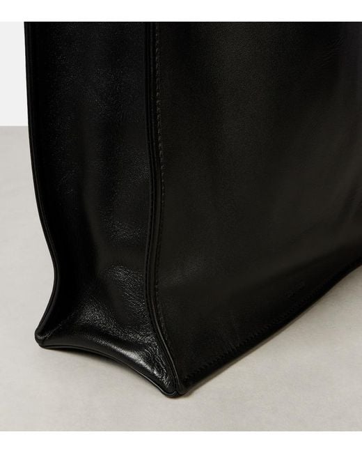 The Row Black To Go Large Leather Tote Bag