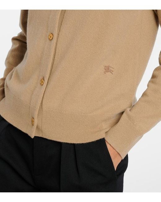 Burberry Natural Cashmere-Blend Cardigan
