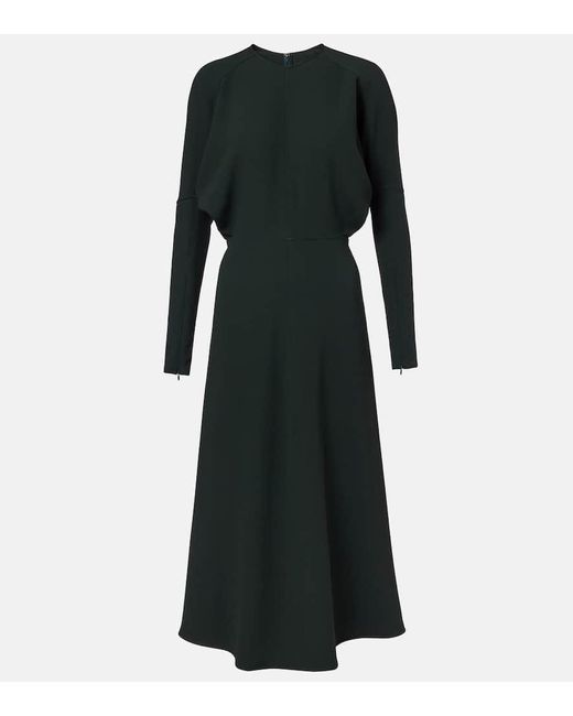 Victoria Beckham Black Midikleid Dolman Aus Cady