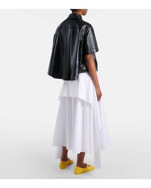Loewe Black Anagram Leather Bowling Shirt