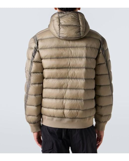 C P Company Green Hooded Down Jacket for men