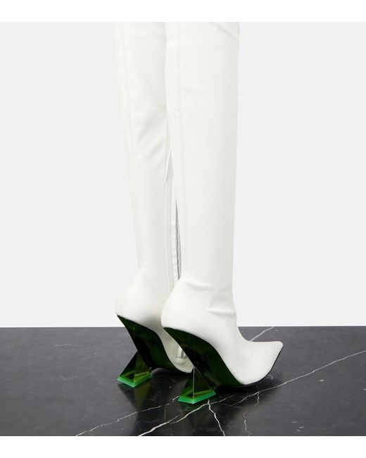 The Attico Cheope Over-the-knee Boots in White | Lyst