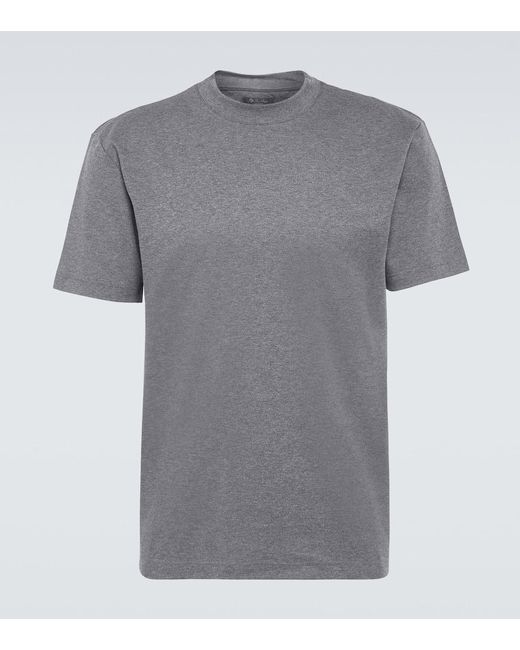 T-shirt in jersey di cotone di Loro Piana in Gray da Uomo