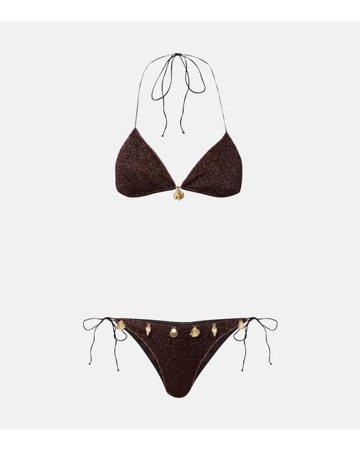 Oseree White Lumiere Embellished Bikini