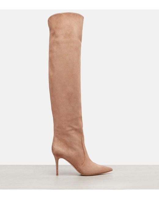 Gianvito Rossi Brown Hansen 85 Leather Knee-High Boots