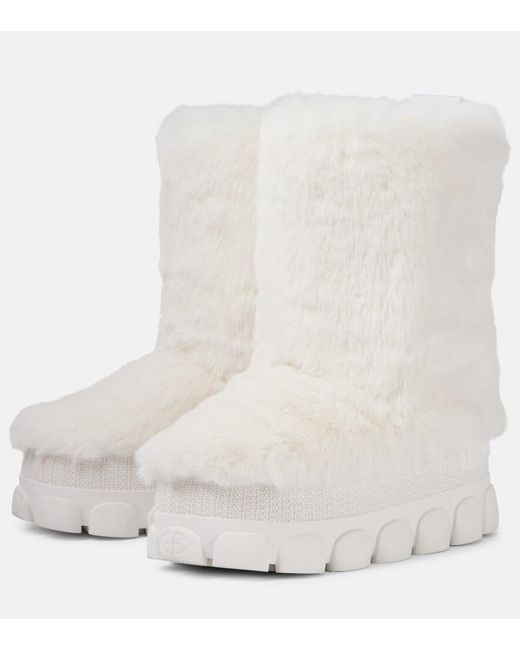 Goldbergh White Fun Faux Fur Snow Boots