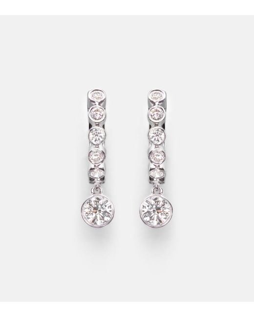 Anita Ko White Melrose 18Kt Huggie Earrings With Diamonds