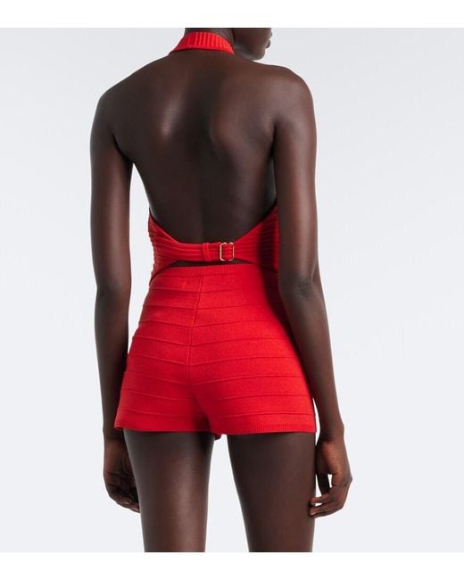 retroféte Red Sandra Knitted Shorts