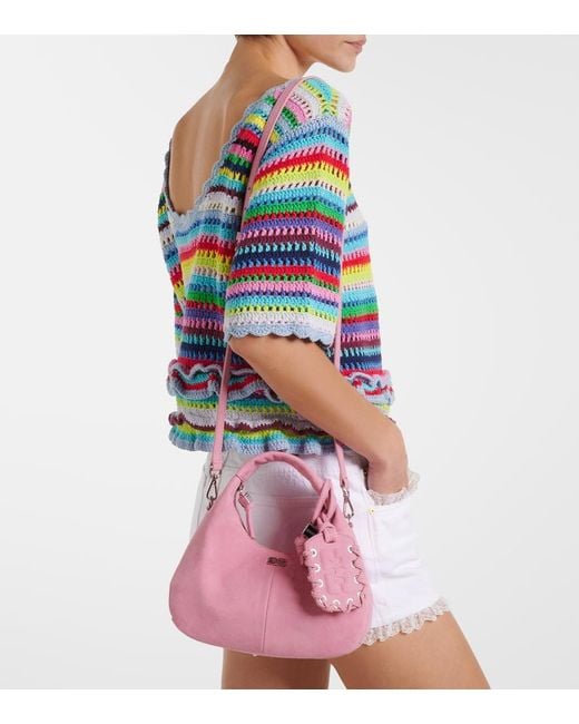 Ganni Pink Mini Top-Handle Bag