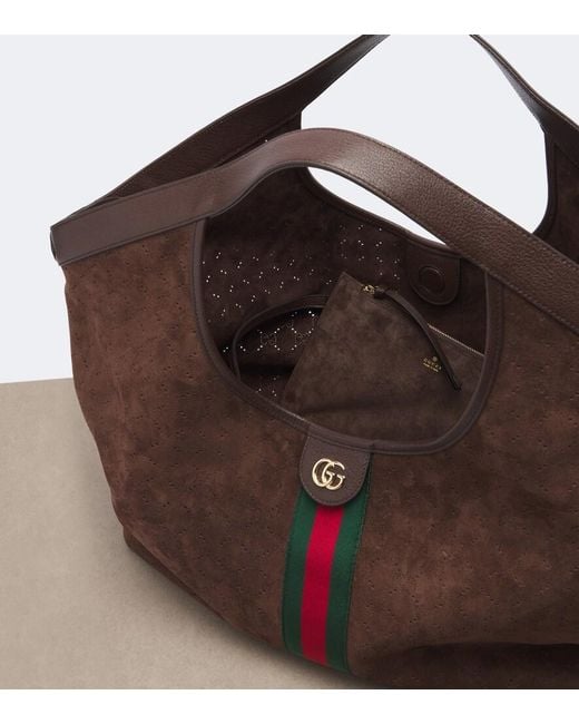 Shopper Giglio Large di Gucci in Brown