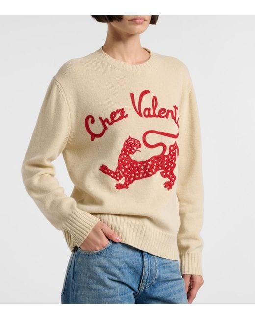 Valentino Pink Chez Virgin Wool Sweater