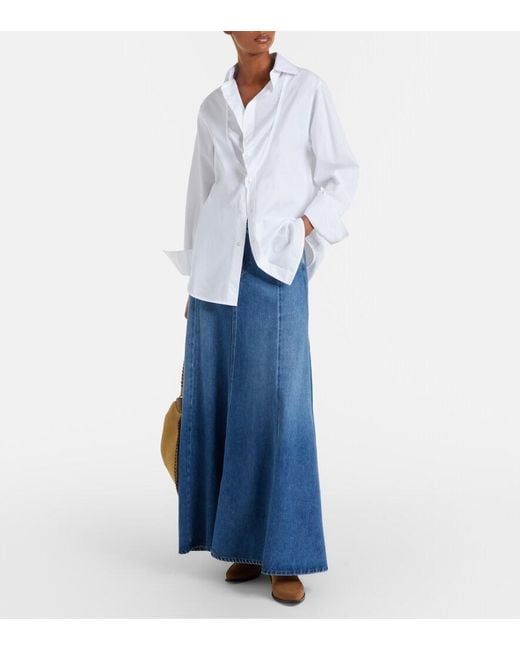 AG Jeans Blue Tula Denim Maxi Skirt