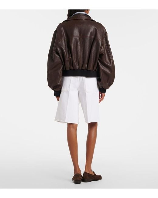 Agolde White Nolan Denim Bermuda Shorts