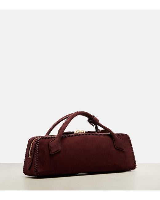 Alaïa Red Le Teckel Small Suede Clutch