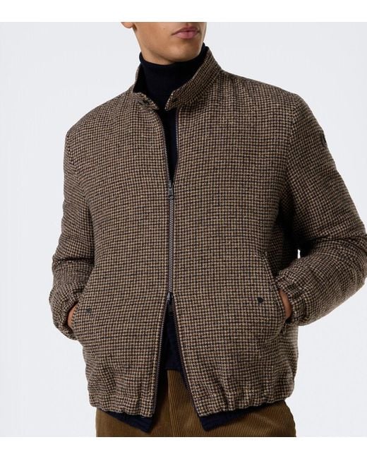 Moncler Brown Ebrodel Reversible Wool-Blend Down Jacket for men