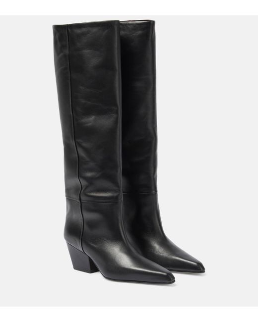 Paris Texas Black Jane 60 Leather Knee-high Boots