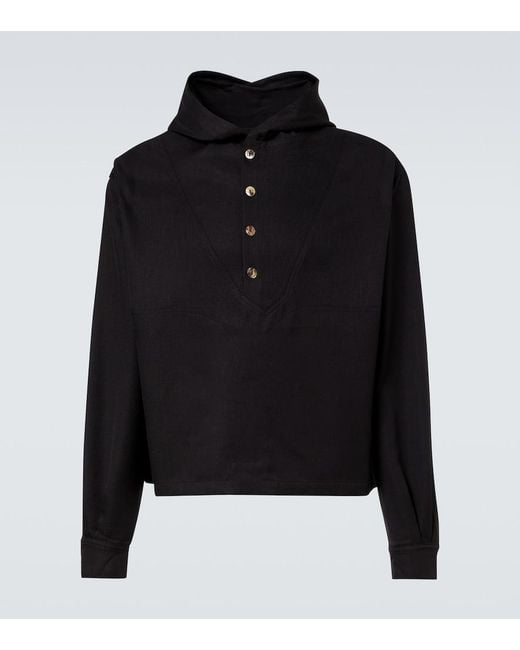 Kiko Kostadinov Black Slatina Embroidered Hoodie for men