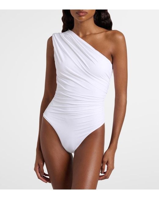 Melissa Odabash White Arizona One-Shoulder Swimsuit