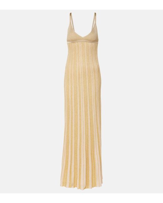 knee length dresses for ladies GOLD PLISSE ONE SHOULDER LAME MAXI DRESS – CHIO DI STEFANIA D ONLINE main image 0