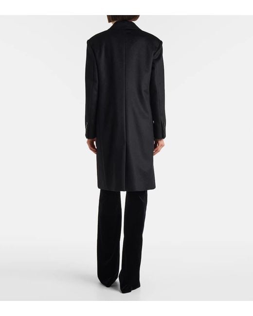 Max Mara Black Cosa Double-Breasted Camel Hair Coat