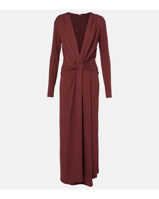 Vestido Largo Finding Yourself De Jersey Johanna Ortiz de color Red