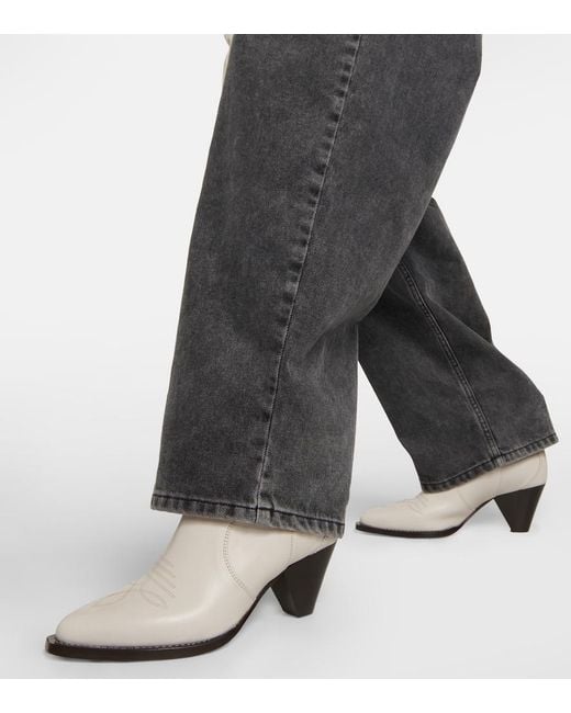 Isabel Marant Natural Darizo Leather Cowboy Boots