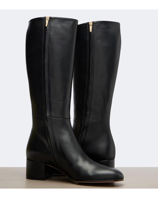 Gianvito Rossi Black Joelle Leather Knee-High Boots