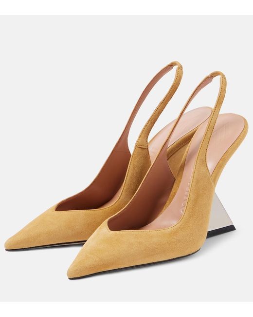 The Attico Natural Cheope Suede Wedges