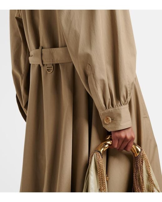 Chloé Natural Cotton Gabardine Trench Coat