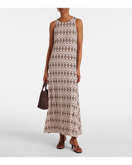 Max Mara Multicolor Miki Printed Maxi Dress