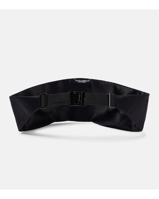 Dolce & Gabbana Black Silk Smoking Belt