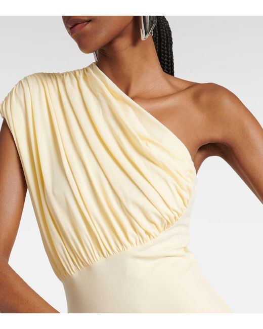 TOVE White Ugbad One-shoulder Crepe Jersey Gown