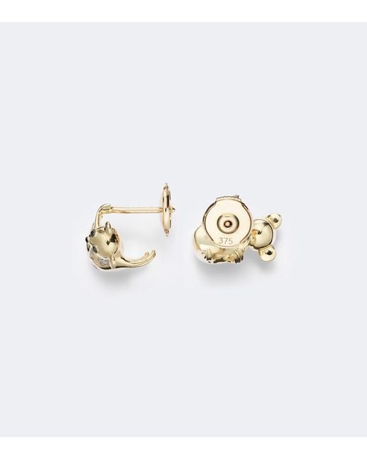 Yvonne Léon White Koala 9Kt Earrings With Diamonds