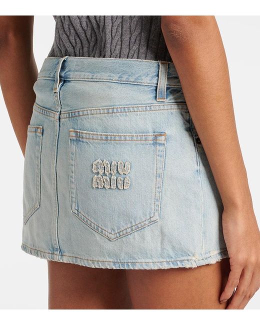 Miu Miu Blue Jeansrock