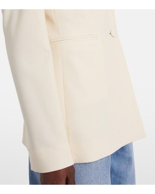 FFORME Natural Bennet Wool-Blend Crepe Blazer