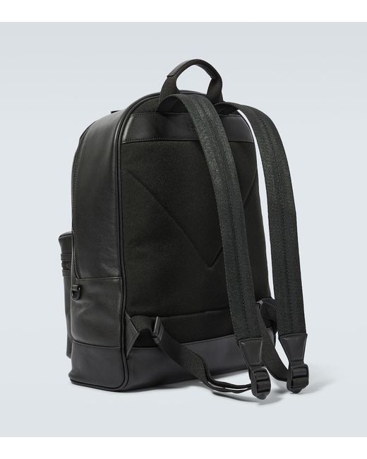 KENZO Black Crest Leather Backpack for men