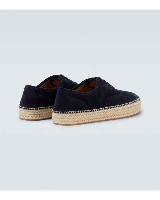 J.W. Anderson Blue Suede Espadrilles for men