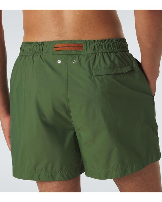 Zegna Green Swim Trunks for men